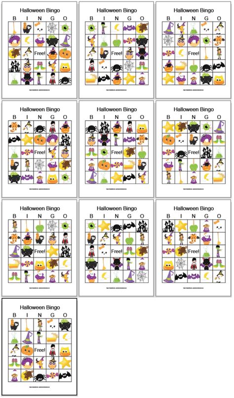 Halloween Bingo Free, Bingo Printable Free, Halloween Bingo Printable, Picture Bingo, Veselý Halloween, Halloween Bingo Game, Halloween Bingo Cards, Free Printable Bingo Cards, Imprimibles Halloween