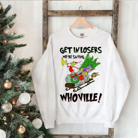 Show Off Your Christmas Spirit With This Super Cute Sweatshirt!! All Sweatshirts Are Brand New/Never Worn And Made To Order Just For You! (Product Details) -Imagine Is Heat Pressed With Sublimation Ink And Will Have A Vintage (Faded) Look Grinch Christmas Sweatshirt, Christmas Sweatshirts Funny, Cute Christmas Things, Sweatshirt And Shirt Outfit, Funny Christmas Pajamas, Cute Christmas Sweaters, Grinch Stuff, Whoville Christmas, Quilt Size Chart