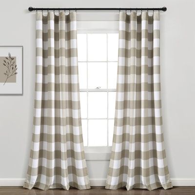 These curtains feature a contemporary plaid design and room-darkening qualities which filter sunlight and help regulate the temperature of the room. The checker pattern creates a calming atmosphere like you’re at a spring picnic. Size per Panel: 52" W x 84" L, Curtain Color: Natural | August Grove® Angeles Plaid Room Darkening Thermal Curtain Panels (DSQ is set to 2) Polyester in White | 84 H in | Wayfair | Home Decor Stylish Farmhouse, Navy Curtains, Neutral Curtains, Spring Picnic, Maximalist Style, Lush Decor, Interior Design Themes, Checkered Print, Thermal Curtains