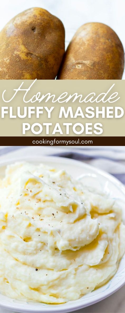 Making mashed potatoes from scratch might seem intimidating, but this recipe will show you how easy it can be. With the right choice of potatoes and a few tips on mashing, you'll end up with the fluffiest mashed potatoes ever. Serve them as a side dish for your next dinner party and watch them disappear! Leftover Mashed Potato Pancakes, Mashed Potatoes From Scratch, Mashed Potato Pancakes, Roasted Potato Wedges, Perfect Mashed Potatoes, Easy Mashed Potatoes, Fluffy Mashed Potatoes, Homemade Mashed Potatoes, Herb Roasted Potatoes