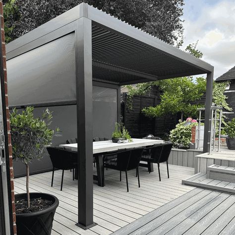 Black Pergola, Free Standing Pergola, Pergola Aluminium, Louvered Pergola, Retractable Roof, Aluminum Pergola, Outdoor Gazebos, Pergola With Roof, Pergola Patio