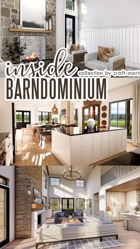 inside barndominium Affordable Building Ideas, Barndominiums Interior Ideas, Inside Of A Barndominium, Interior Of Barndominium, Fancy Barndominium, Affordable Barndominium Ideas, Shop House Interior Design, Industrial Barndominium Interior, Barndominium Remodel