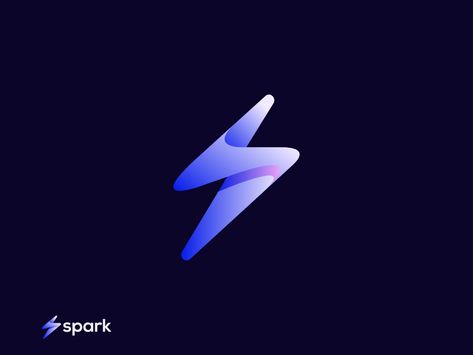 Spark - logo design by logo.sea on Dribbble Spark Logo Design, Spark Logo, Electrician Logo, Lightning Logo, Fresh Logo, S Logo Design, Logo Design Inspiration Creative, Startup Logo, Beautiful Logos Design