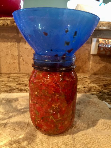 Salsa Canning Recipes Without Vinegar, Thick Salsa Recipe With Fresh Tomatoes, Canned Salsa Recipe, Hot Salsa Recipes, Homemade Chunky Salsa, Garden Canning, Canned Salsa, Canned Salsa Recipes, Salsa Canning Recipes