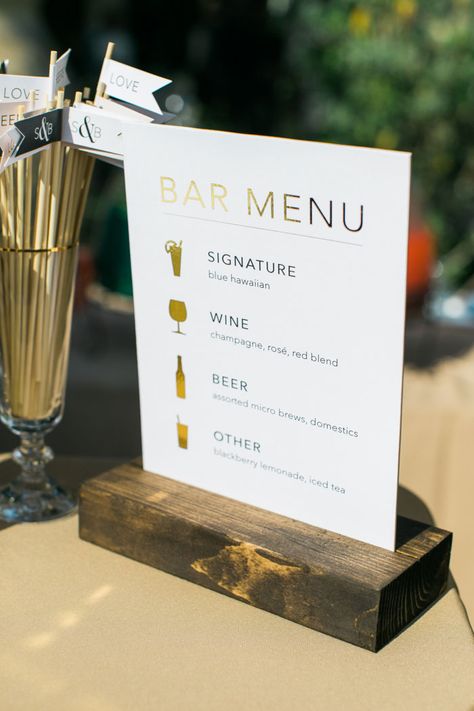 Samantha and Brian’s Bay Area Wedding Wedding Table Menus, Wedding Drink Menu, 카페 인테리어 디자인, Wedding Dessert Table, 카드 디자인, Bay Area Wedding, Wedding Menu Cards, Wedding Drink, Bar Menu