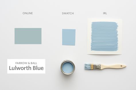 Color Cheat Sheet: The 21 Lulworth Blue by Farrow & Ball! Most Perfect Blue Paint Colors For Your Home — The Modern Palette Farrow And Ball Yonder Blue, Dix Blue Farrow And Ball, Favorite Blue Paint Colors, Farrow And Ball Lulworth Blue, Paint Colors Blue, Lulworth Blue, Dix Blue, Best Blue Paint Colors, Apartment Painting