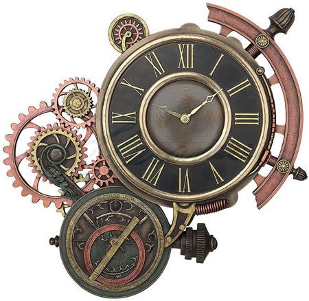 Steampunk Astrolabe Wall Clock, STU-Home, AAWU77046A5 - AllSculptures.com Décor Steampunk, Steampunk Home Decor, Industri Modern, Gear Wall Clock, Steampunk Wall, Steampunk House, Arte Steampunk, Art Steampunk, Industrial Style Decor