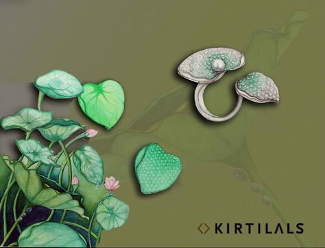 Lotus has been a source of inspiration for many, but our artists are inspired by the leaves in the beautiful Ring ‪#‎ArtistsInspiration‬ Carved Stone Jewelry, Jewelry Tattoo Designs, Jewelry Sketch, Architectural Jewelry, Jewelry Rendering, Diamond Pendent, Diamond Jewelry Set, Diamond Pendants Designs, Diamond Earrings Design