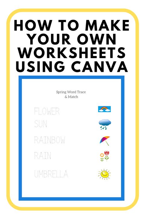 Interested in making your own worksheets? Read more! Canva Classroom, Creating Worksheets, Canvas Learning Management System, Microsoft Classroom, Google Hacks, Canva Learning, Spring Words, Canva Tips, Using Canva