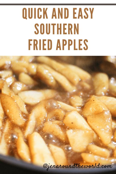 Southern Fried Apples - Jen Around the World Easy Fried Apples, Fried Apples Recipe Easy, Meal Breakfast, Apple Recipes Easy, Fried Apples, Summer Corn Salad, Boat Food, Cooked Apples, Lake Food Ideas Summer