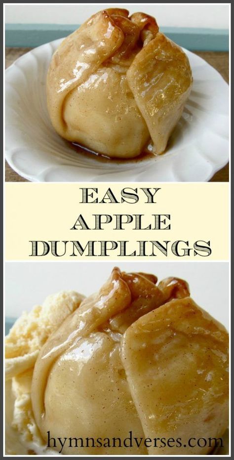 Dutch Apple Dumplings, Easy Apple Dumplings, Pennsylvania Dutch Recipes, Apple Dumpling Recipe, Apple Recipes Easy, Dutch Apple, Apple Dumplings, Apple Dessert Recipes, Amish Recipes