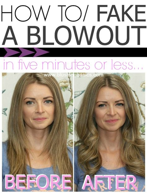 Oooh this could be useful!!! How To Fake A Blowout in five minutes or less. Beach Waves Hair Tutorial, A Blowout, New Years Countdown, Second Day Hairstyles, Beach Wave Hair, Blowout Hair, Hair Help, Blow Out, Favorite Hairstyles