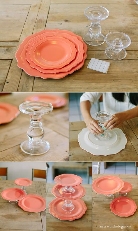 Diy Cake Stand, Creation Deco, Cupcake Stand, Kandy, Diy Cake, Tree Crafts, Dollar Tree Crafts, Dollar Store Crafts, Dollar Store Diy