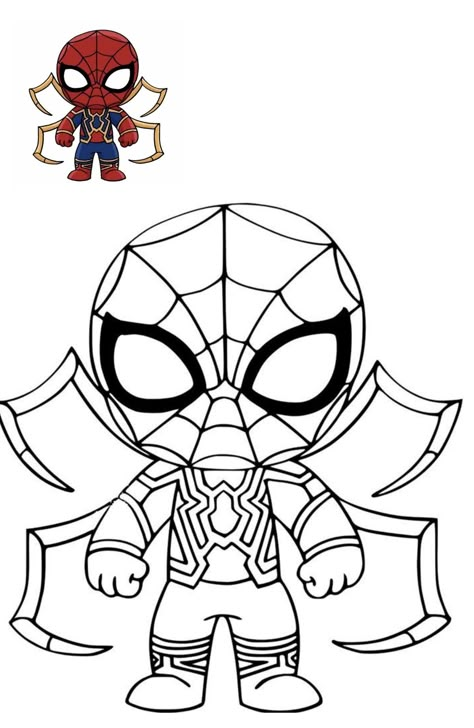 Spiderman Coloring Pages, Boys Coloring Pages, Iconic Duos, Avengers Coloring Pages, Minions Coloring Pages, Spiderman Coloring, Easy Art For Kids, Superhero Coloring, Naruto Sketch Drawing