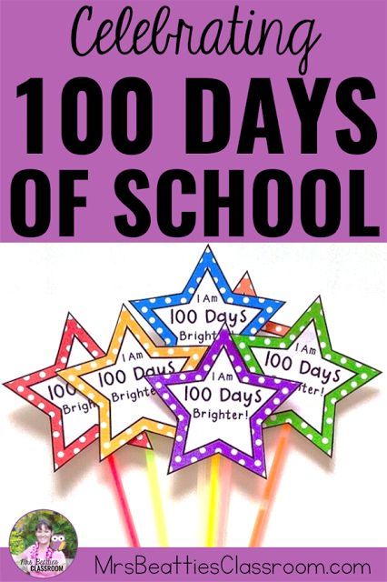 Celebrating the 100th Day of School is an exciting event in elementary classrooms, and this post rounds up some classroom-tested activities that your students are sure to love! Hollywood Theme Classroom, School Countdown, 100th Day Of School Crafts, Kindergarten Bulletin Boards, 100 Days Brighter, Character Education Lessons, 100 Day Celebration, Glow Stick, 100th Day Of School