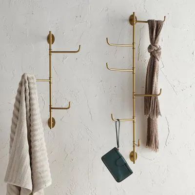 NEARLY NEUTRAL | Shop Sales Events Antique Farmhouse Organizing Accessories, Wall Hook Rack, Wall Mounted Hooks, Towel Racks, Hook Rack, Bathroom Redo, Bathroom Renos, Brass Wall, Antique Farmhouse