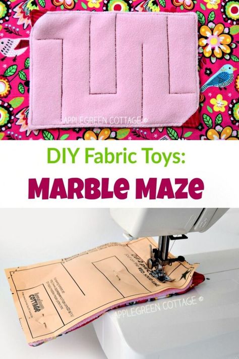 Marble Maze Pattern Free, Diy Marble Maze, Quick Sewing Projects To Sell, Babysitting Ideas, Sewing Template, Fidget Quilts, Diy Fidget Toys, Apron Ideas, Marble Maze