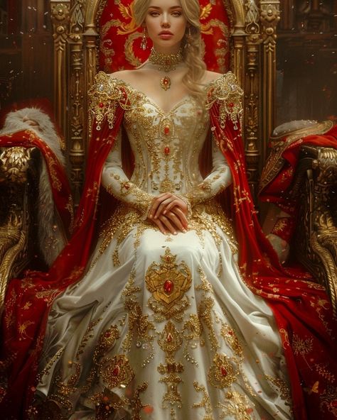 Working on living my best life, shout out to all you queens and kings out there! https://tinyurl.com/SurrealismByKia #queen #ai #aiart #livingmybestlife #throne #royal #yolo #conceptart Queen Dress Royal Medieval, Queen Dress Royal, Fantasy Dress Queens, Queen Outfits Royal, Queen Of Hearts Makeup, Fantasy Queen, Queen Outfits, Fairytale Gown, Fitness Fashion Outfits