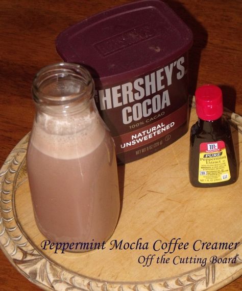 Peppermint Mocha Coffee Creamer, Peppermint Mocha Coffee, Homemade Peppermint Mocha, Mocha Creamer, Diy Coffee Creamer, Salted Caramel Coffee, French Vanilla Creamer, Flavored Coffee Creamer, Vanilla Coffee Creamer