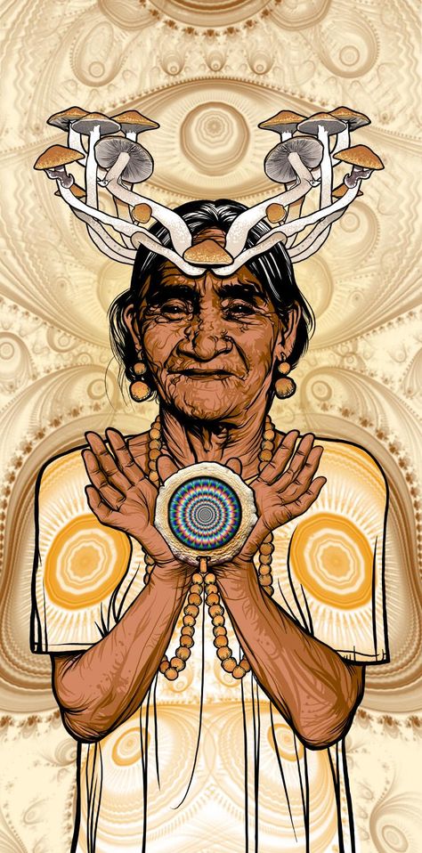 Shaman Woman, Art Visionnaire, Spirit Art, Medicine Woman, Psy Art, Art Sacre, Soyut Sanat Tabloları, Sacred Feminine, Samana