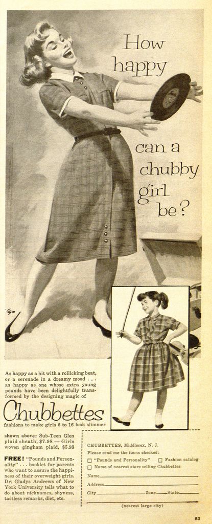 Chubbettes ad. How Happy Can A Chubby Girl Be? Funny Vintage Ads, Pin Up Vintage, Baby Kleidung, Old Advertisements, Retro Ads, Old Ads, Photo Vintage, Vintage Magazine, Vintage Humor