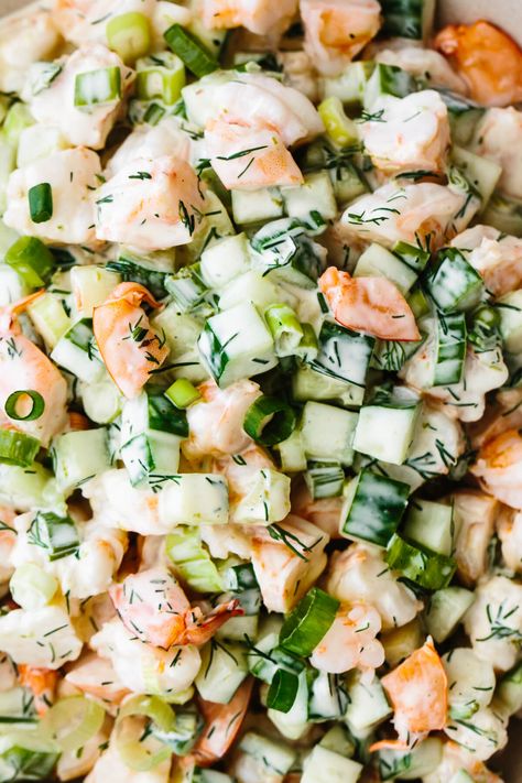 Cold Shrimp Salad Recipes, Shrimp Salad Recipes Healthy, Cucumber Shrimp, Shrimp Salad Sandwich, Cold Shrimp, Ways To Cook Shrimp, Shrimp Salad Recipe, Cooked Shrimp Recipes, Cook Shrimp