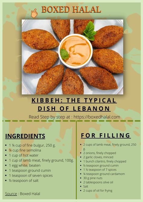 Kibbeh Recipe written on  a chart Kibbeh Recipe Lebanese, Kibbeh Recipe, Lebanon Food, Asian Dinners, Iftar Recipes, Tomato Broth, Halal Recipes, Lebanese Recipes, Caribbean Recipes