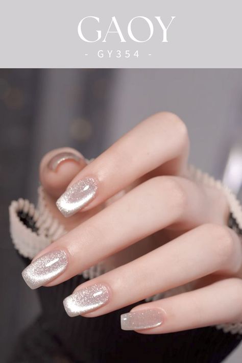 GAOY Gel Nail Polish Glitter Cat Eye Gel and Magnet Gel Manicure and Nail Art DIY at Home May Nails Ideas 2023, Almond Summer Nails, Nails Ideas Almond, May Nails Ideas, Nails Ideas 2023, Glitter Cat Eye, Nail Polish Glitter, Cat Eye Nails Polish, Eye Nail Art