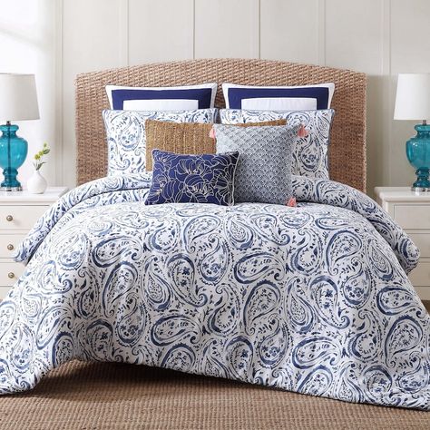 Indienne Paisley Comforter Set, Turquoise/Blue Paisley Comforter, Paisley Duvet, Paisley Quilt, King Duvet Set, King Quilt Sets, Cotton Quilt Set, Twin Xl Comforter, White Comforter, Perfect Bedding