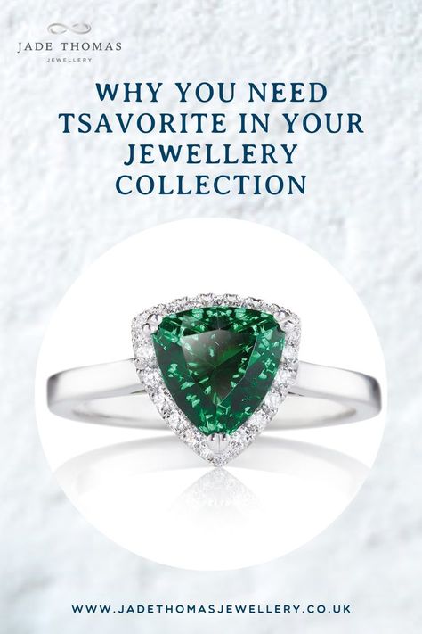 Find out why the brilliance of Tsavorite outshines the sought after emerald! Decide what you would prefer. Come and explore Jade Thomas collection of Tsavorite bespoke gemstone jewellery. Designed and crafted in the UK. Tsavorite Engagement Ring, Tsavorite Ring, Engagement Ring Necklace, Emerald Rings, Precious Gemstones Jewelry, Tsavorite Garnet, All Gems, Gemstone Jewellery, Unique Jewelry Designs