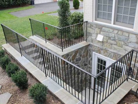 Walkout Basement Patio, Egress Window Well, Basement Window Well, Basement Steps, Outside Stairs, Basement Doors, Basement Entrance, Egress Window, Window Well