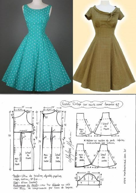 Diy Pencil Skirt, Retro Dress Pattern, Basic Dress Pattern, Pencil Skirt Pattern, Diy Pencil, Couture Sewing, Clothes Sewing Patterns, Vestidos Vintage, Fashion Sewing Pattern