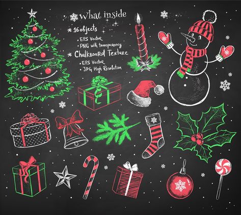 Christmas Chalk Sketches #character#Bell#Santa#Holly Chalk Art Christmas, Sketches Realistic, Art Christmas Presents, Chalk Markers Art, Christmas Chalk, Christmas Chalkboard Art, Starbucks Art, Blackboard Drawing, Chalkboard Christmas