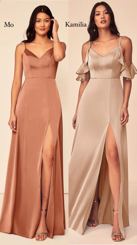 Bridesmaid Dresses November Wedding, Bronzer Bridesmaids Dresses, Azazie Bronzer, Champagne Rose Bridesmaid Dresses, Champagne Pink Dress, Outfit Boda, Dresses For Big Bust, Kids Ball Gowns, Gowns For Kids