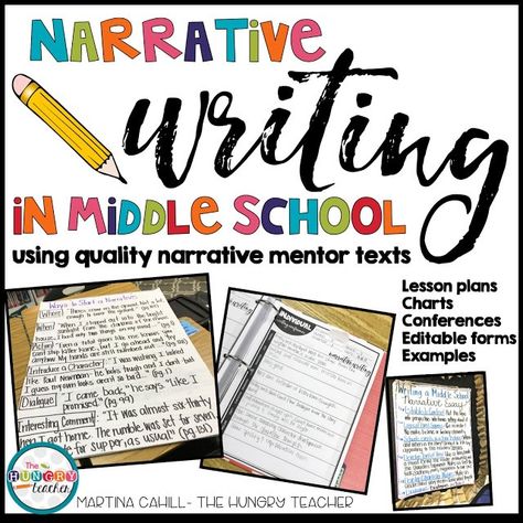 Narrative Writing Middle School, Teaching Literary Elements, Teaching Narrative Writing, Teacher Swag, 8th Grade English, Narrative Writing Prompts, Lucy Calkins, Writing Conferences, Writing Lesson Plans