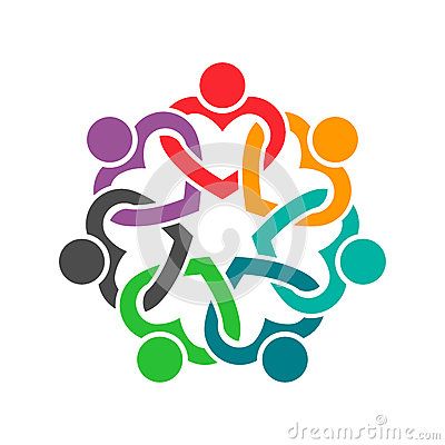 People in Heart Cooperative Teamwork Logo Illustration Heart Group, Teamwork Logo, Unity Logo, Association Logo, Charity Logos, Family Logo, People Logo, Community Logo, Heart Logo