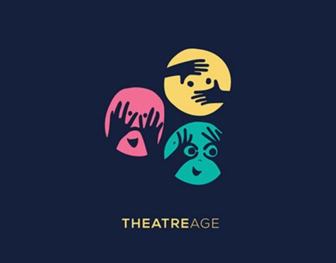 Identity: TheatreAge Kindergarten Logo, Charity Branding, Theatre Logo, Charity Logos, Kids Logo Design, Create Logo, Minimal Logo Design, Modern Logo Design, Minimalist Logo Design