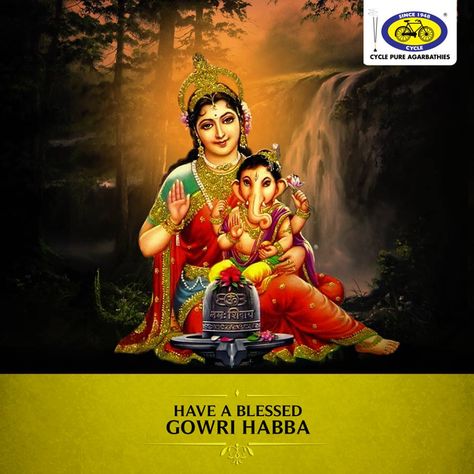 Cycle Pure Agarbathies wishes you and your loved ones a happy and blessed Gowri Habba. #PureDevotion Happy Gowri Ganesha Images, Gowri Ganesha Images Wishes, Happy Gowri Festival, Happy Gowri Ganesha Festival Wishes, Gowri Festival Wishes, Happy Gowri Ganesha Wishes, Gowri Ganesha Festival Wishes, Gowri Ganesha Wishes, Gowri Ganesha Images