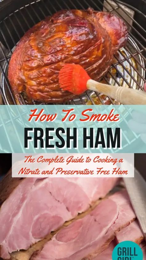 Ham Brine Recipe, Glazed Smoked Ham, Fresh Ham Recipe, Picnic Ham, Smoked Ham Recipe, Fresh Ham, Whole Ham, Smoked Pork Loin, Brine Recipe