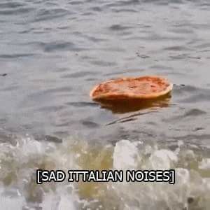 Pepperoni pizza floating in the ocean Wrong Number, I Cant, Pizza, Orange, Memes, Water, Books, Pizzas