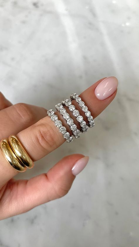 Stacked diamond bands