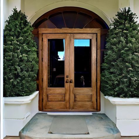 Antique Walnut Distressed French Door, Custom Built Interior Exterior Doors, Sliding Hinge Double Single Doors, Pocket Door, Pantry Doors - Etsy Pocket Door Pantry, Double Wood Front Doors, Antique French Doors, Interior Exterior Doors, Rustic Exterior, Interior Sliding Barn Doors, Pantry Doors, Double Front Doors, Wood Front Doors