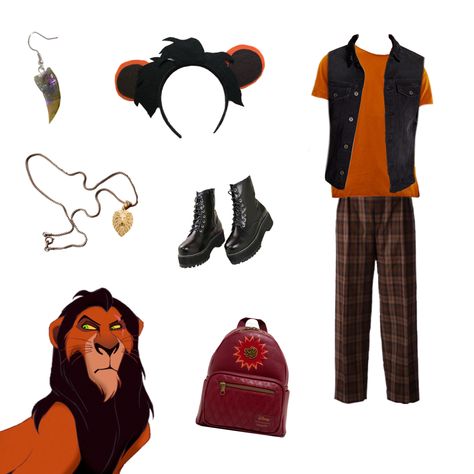 Scar Lion King Inspired Outfit, Scar From Lion King, Scar Disneybound, Lion King Inspired Outfits, Scar Lion King Costume, Lion King Disneybound, Lion King Costumes Diy, Scar Rey Leon, Marching Band Outfits