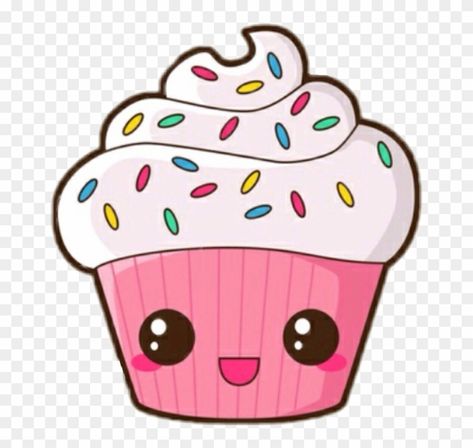 Cute Cupcake Drawing, Cartoon Cupcakes, Cupcake Clipart, Cupcake Drawing, Kawaii Clipart, Arte Do Kawaii, Images Kawaii, Cute Cupcakes, Cute Kawaii Drawings