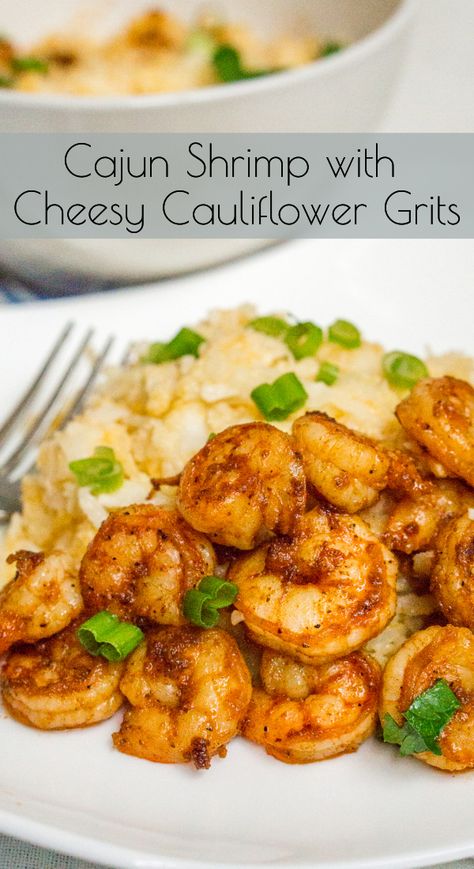 Shrimp Recipes Keto, Shrimp And Cauliflower Grits, Cajun Meals, Seafood Board, Cajun Cauliflower, Cauliflower Grits, Shrimp Cheese, Shrimp Keto, Cauliflower Keto