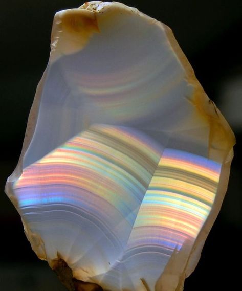 Rainbow Iris Agate from Grizzly Peak Blvd, California; Photo:Dave Ault Iris Agate, Geology Rocks, Pretty Rocks, Cool Rocks, Fresh Shoes, Beautiful Rocks, Mineral Stone, Minerals And Gemstones, Rocks And Gems