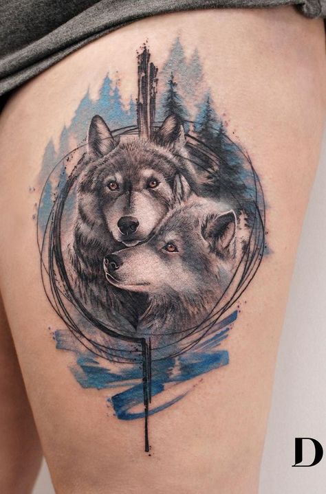 Couples Wolf Tattoos Love, Wolf Love Tattoo, Male And Female Wolf Tattoo, Wolf Tattoo Couple, 2 Wolf Tattoo, Couple Wolf Tattoo, 2 Wolves Tattoo, Two Wolf Tattoo, Wolf Couple Tattoo