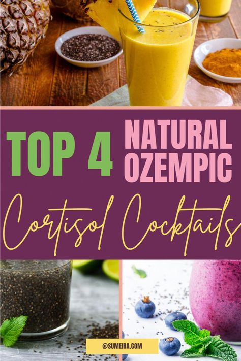 Amazing natural remedies for weight loss and adrenal health! These 4 cortisol cocktails are perfect for reducing cortisol belly and lose weight. Simple home remedies that work wonders. #LowCarbDietIdeas Natural Cortisol Drink, Homemade Cortisol Drink, Cortisol Cocktail Tumeric, Natural Cortisol Cocktail, Cortisol Detox Recipes, Cortisol Smoothie, Lose Cortisol Belly, Cortisol Reducing Drink, Natural Cortisol Reducer