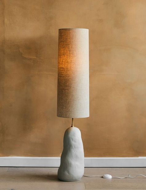 Industrial Style Floor Lamp, Spiegel Diy, Natural Floor, Rattan Floor Lamp, Twisted Fabric, Globe Floor Lamp, Brass Rod, Modern Vintage Style, Stylish Floor Lamp