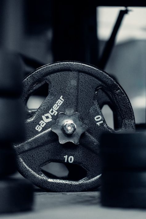 Weight plate of dumbbell in gym · Free Stock Photo Gym Photography, Gym Wallpaper, Colorful Hairstyles, Barbell Workout, Gym Pictures, Gym Weights, Unique Workouts, Gym Machines, Gym Photos